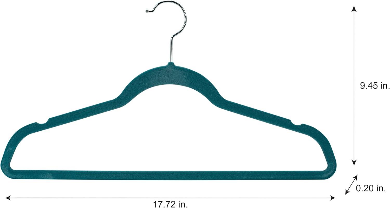 Laura Ashley 25pk Deluxe Velvet Hangers Dusty Blue