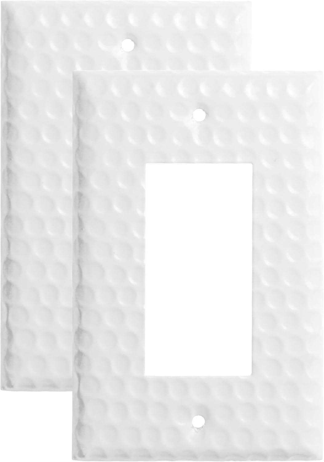 Monarch Abode Hand Hammered 4-Gang Rocker Light Switch Standard Wall Plate