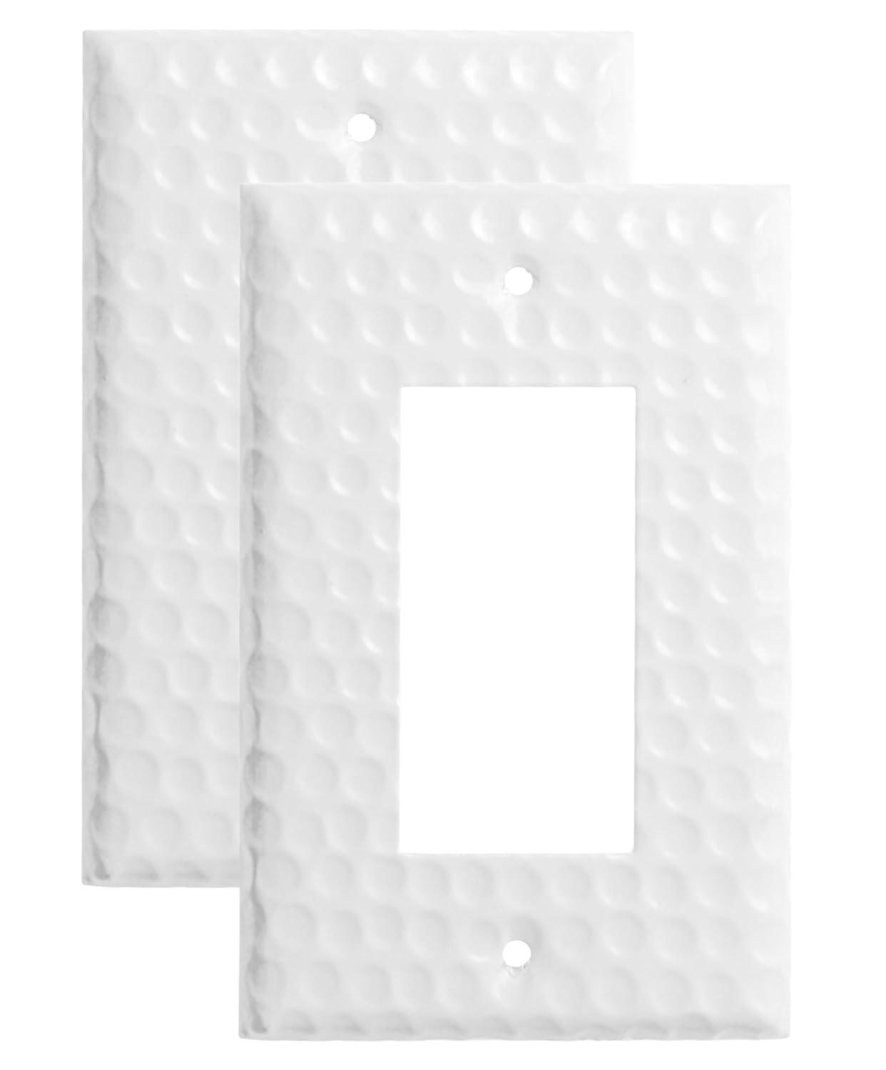 Monarch Abode Hand Hammered 4-Gang Rocker Light Switch Standard Wall Plate