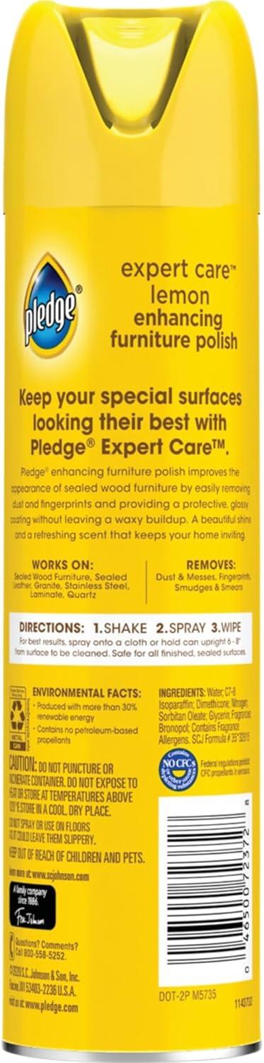 Pledge Multisurface Enhancing Polish Spray - Lemon - 9.7oz