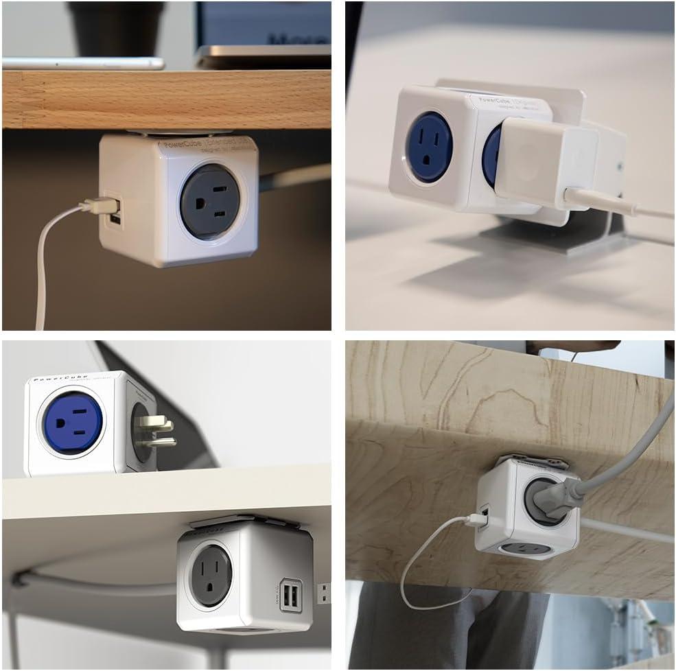 Power Cube Accessory 4424GY/USORPC 4-Outlet Extended USB Power Bar 10ft Grey Electronic Consumer Electronics