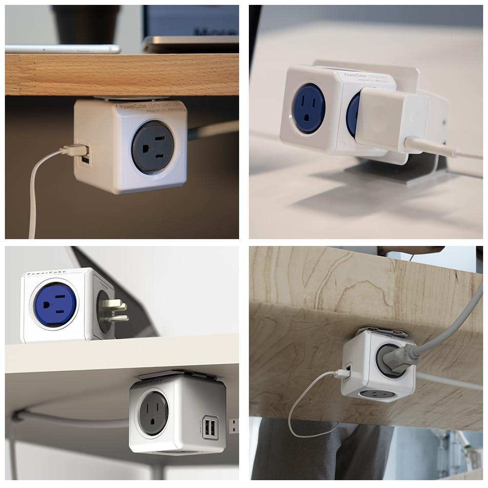 Power Cube Accessory 4424GY/USORPC 4-Outlet Extended USB Power Bar 10ft Grey Electronic Consumer Electronics