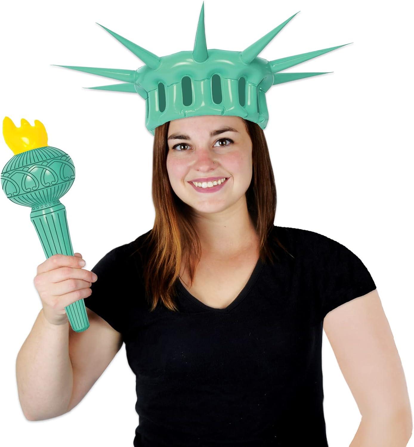 Inflatable Statue of Liberty Crown and Torch Set