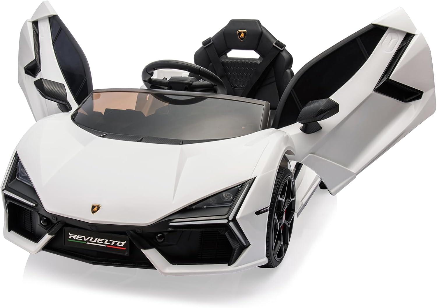 Hetoy 12V Kids Ride On Car, Licensed Lamborghini Revuelto Electric Car For Kids