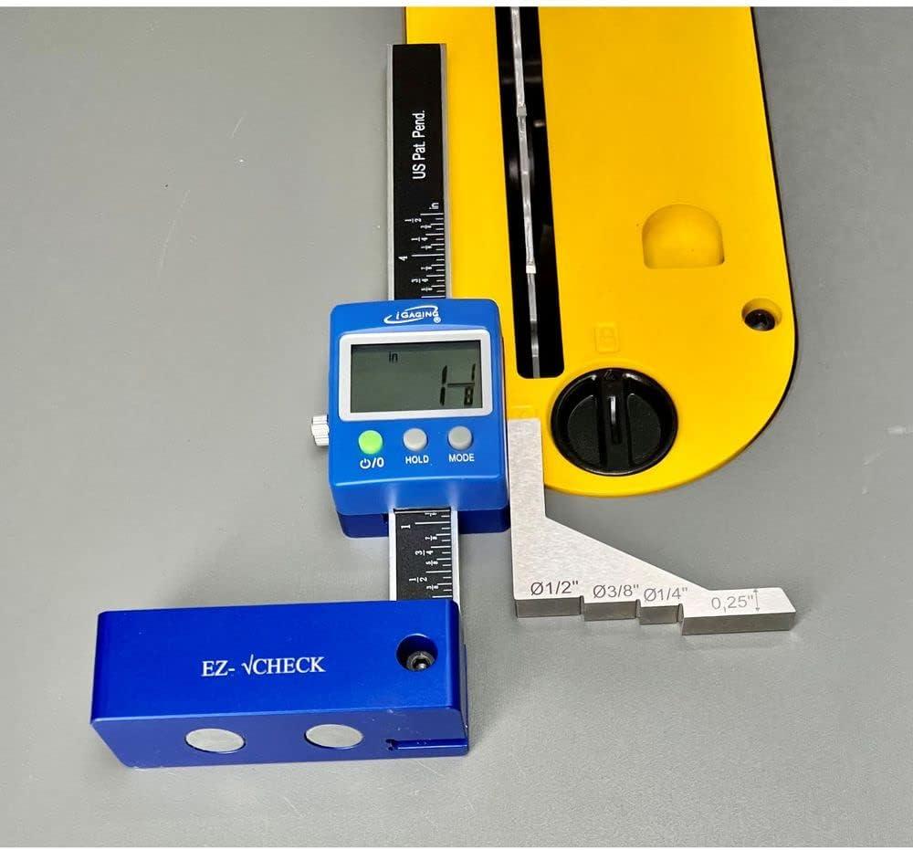 iGaging Digital 5" Height Gauge EZ-Check for Woodwork Router and Table Saw Adjustment