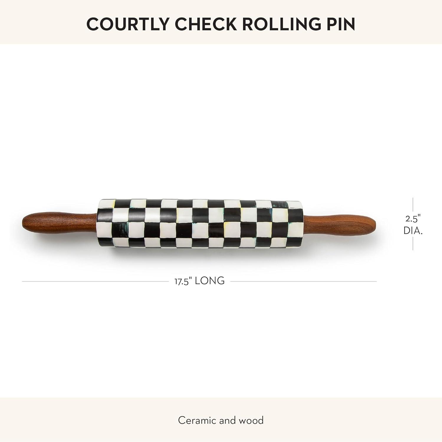 MacKenzie-Childs Sterling Check® Rolling Pin