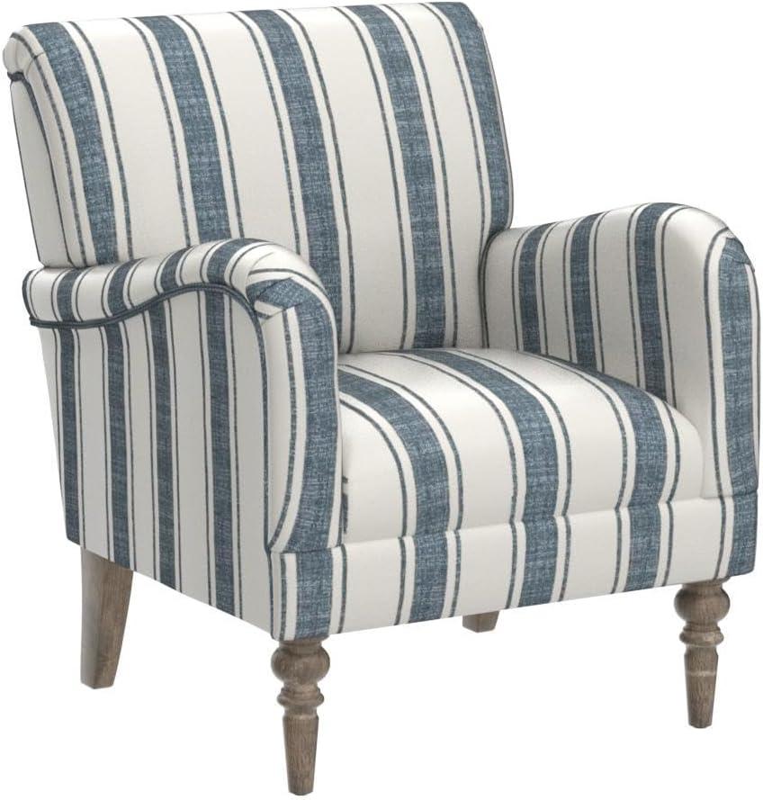 HULALA HOME Seip Classic and Contemporary Striped Arm Chair with Spindle Legs by  NAVY