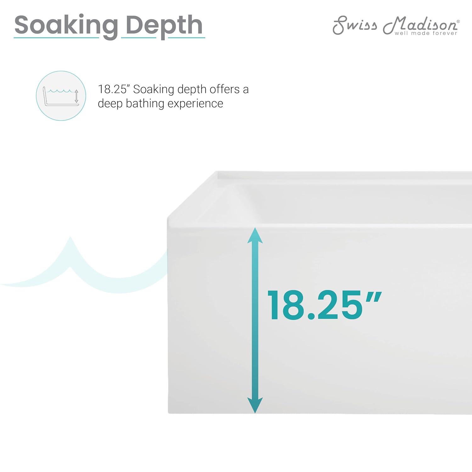 Voltaire 54" x 30" Alcove Bathtub with Apron