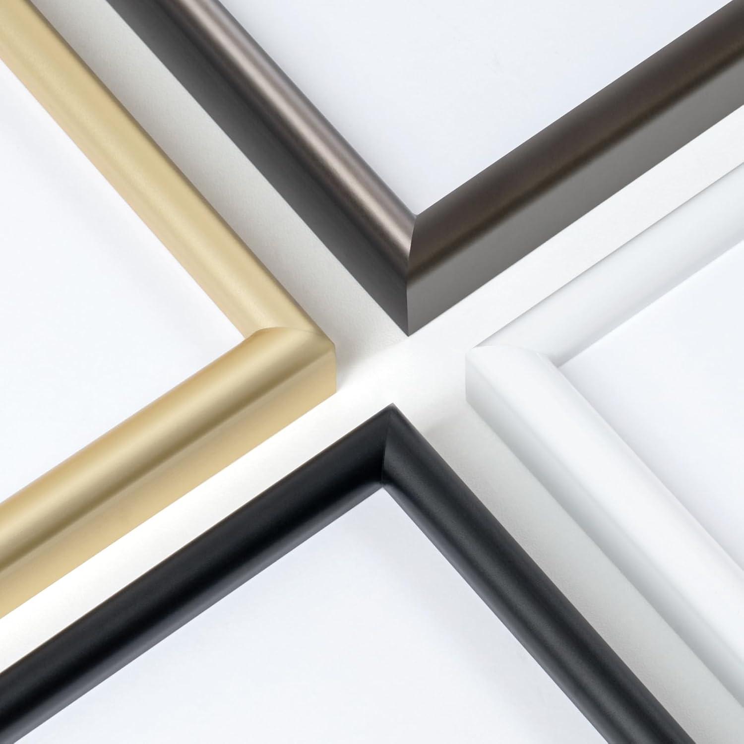8x10 Frame Gold Picture Frame - Complete Modern Photo Frame Includes UV Acrylic Shatter Guard