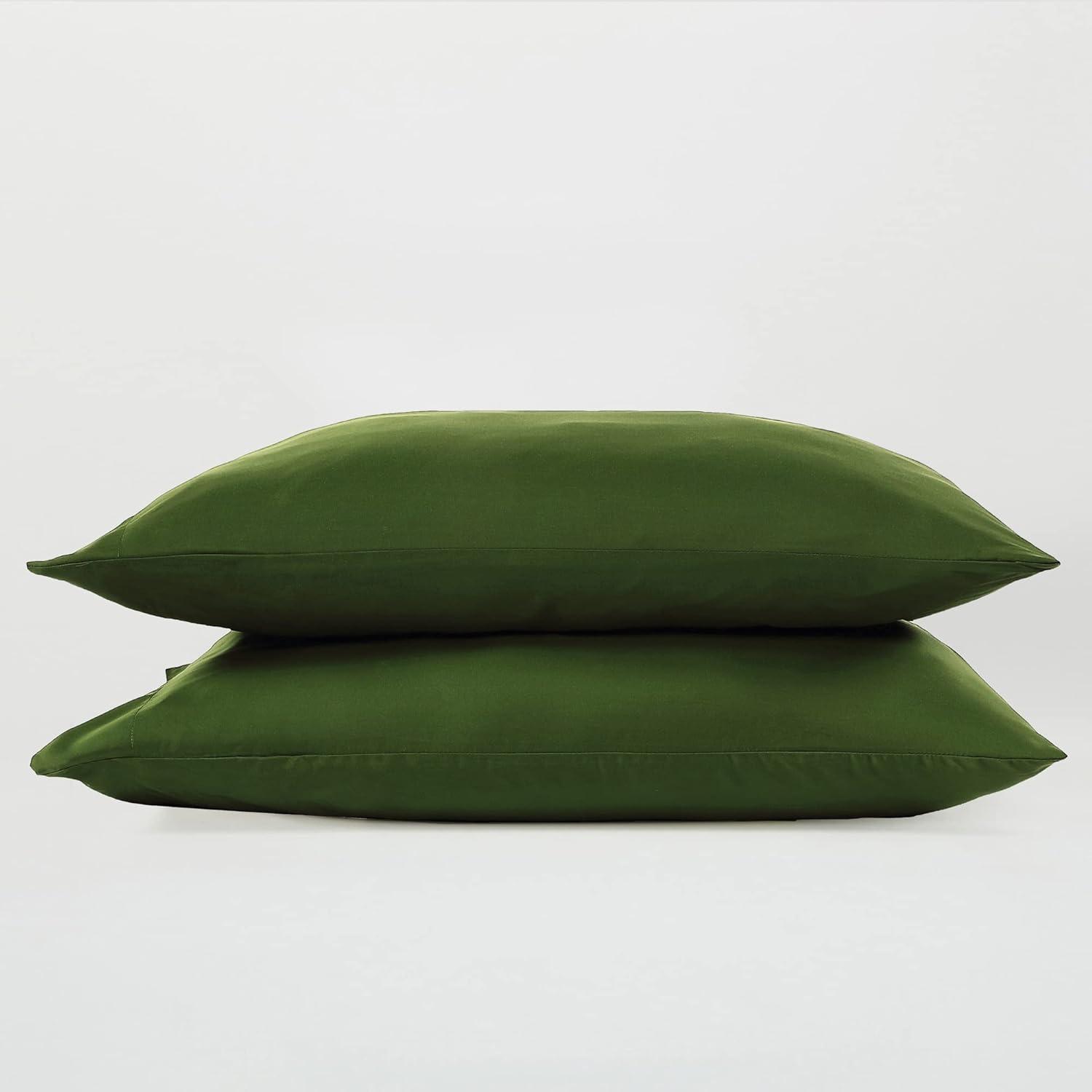 Forest Green Cotton Hypoallergenic King Pillowcase