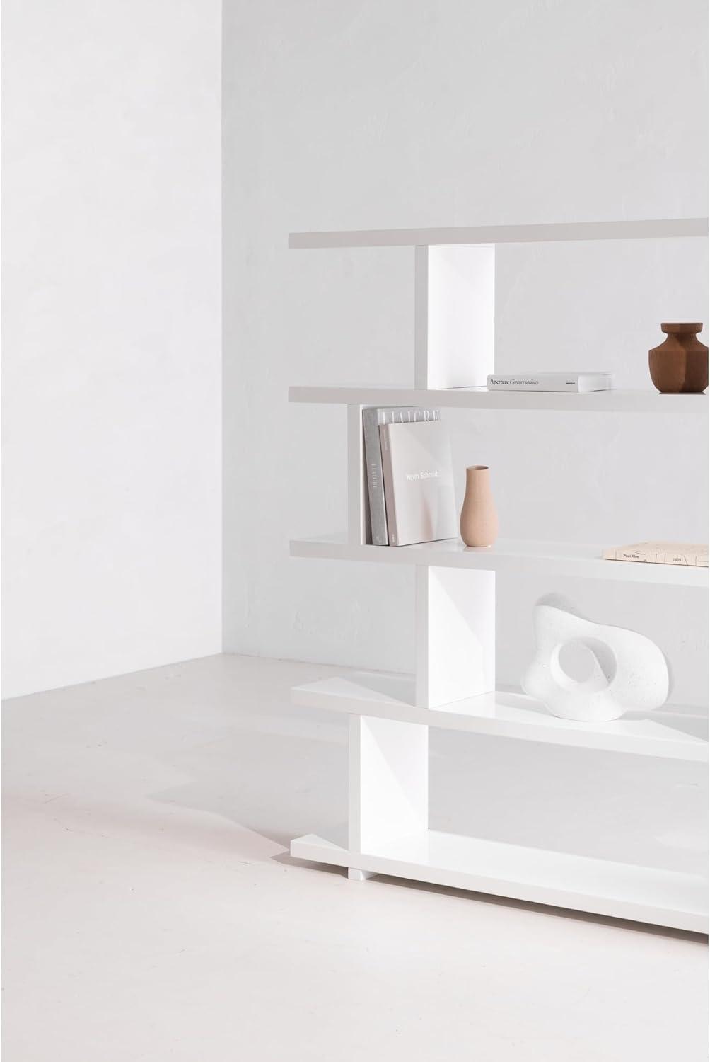 Modern Staggered Bookshelf (63")