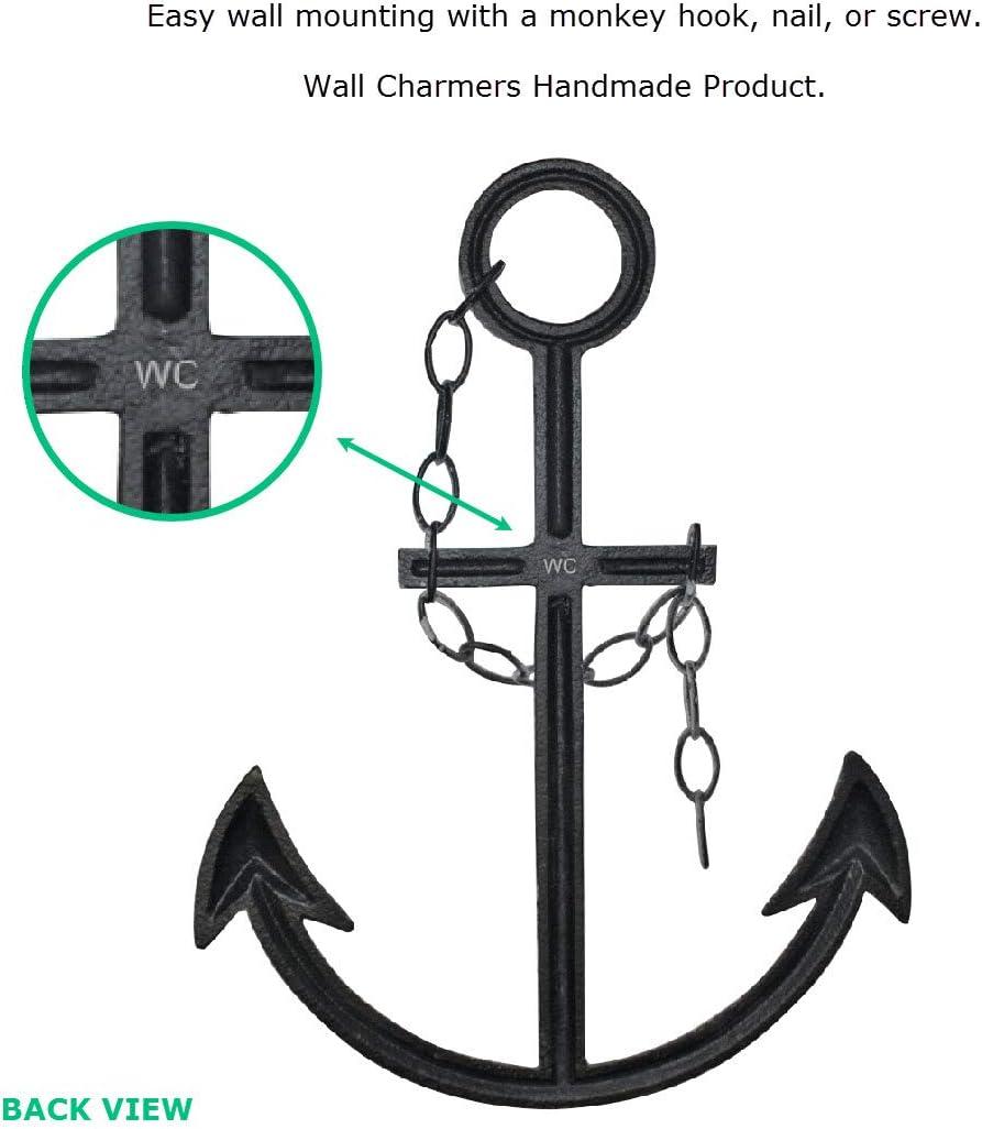 Rustic Cast Iron Nautical Anchor Wall Decor 16"