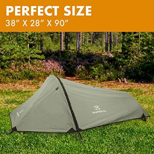 Winterial Camping Tent, 1/3/6 Person Lightweight Personal Bivy 1 to 6 Person Tent with Waterproof Tent Rainfly, Durable Stitched Tent for Camping, Beach, Backpacking, Hiking, and Festivals.