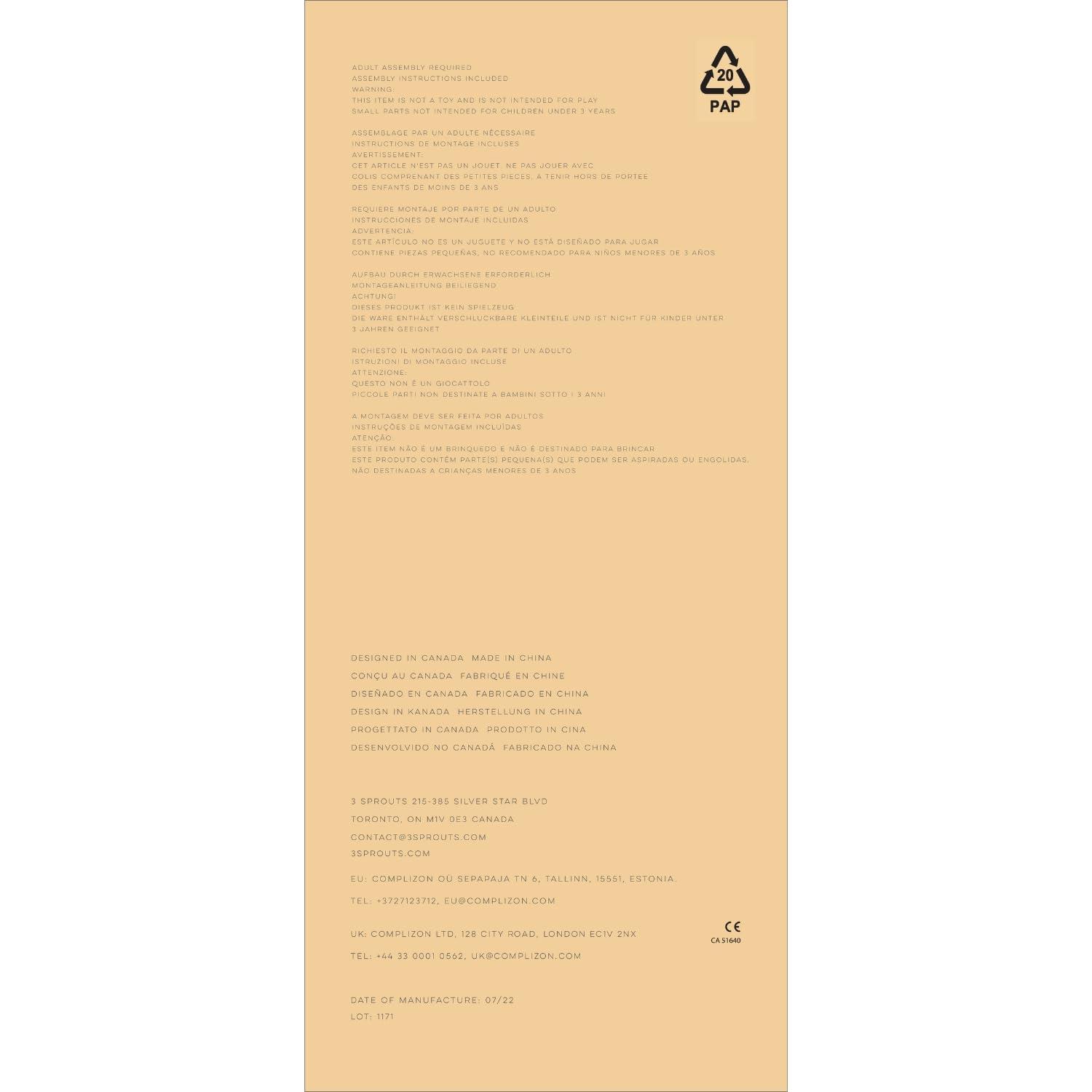 3 Sprouts - Toy Organizer Storage Unit with 6 Bins