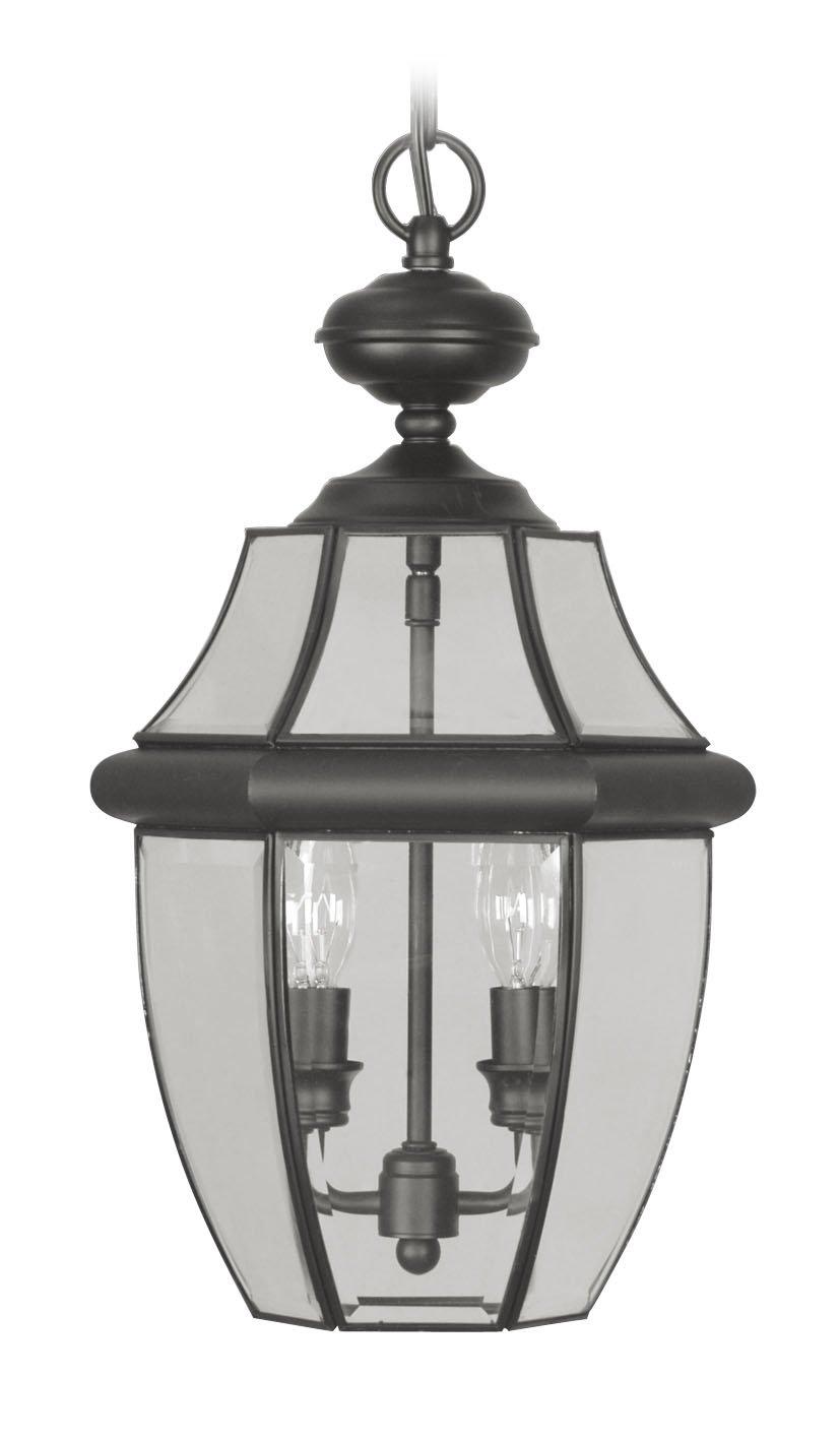 Lighting Lumens 2 Light Outdoor Chain Lantern Pendant with Clear Glass Shade