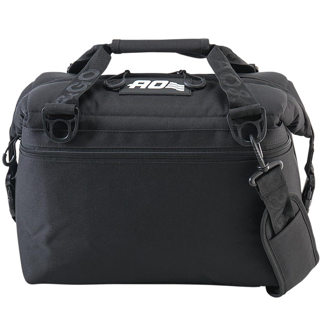 AO Coolers Original 12 Can Soft Side Cooler w/ High Density Insulation, Black