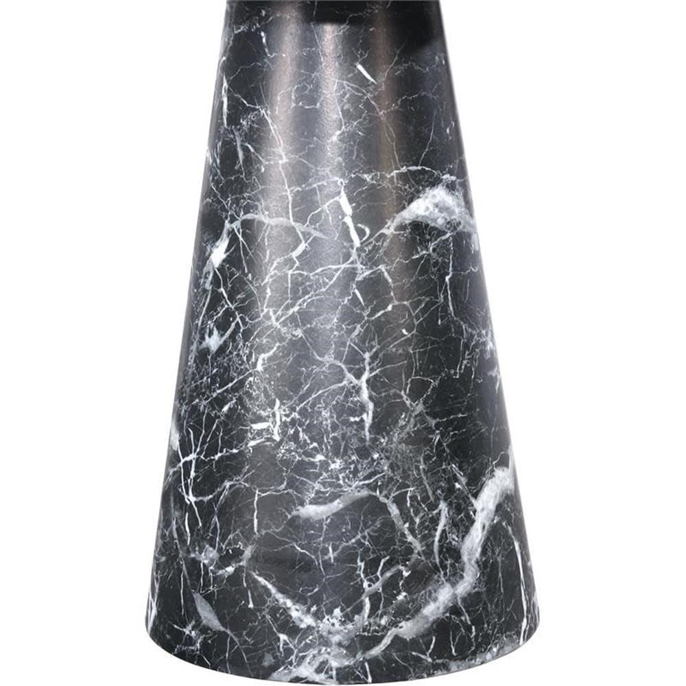Meridian Furniture Omni Black Faux Marble 20" Round End Table
