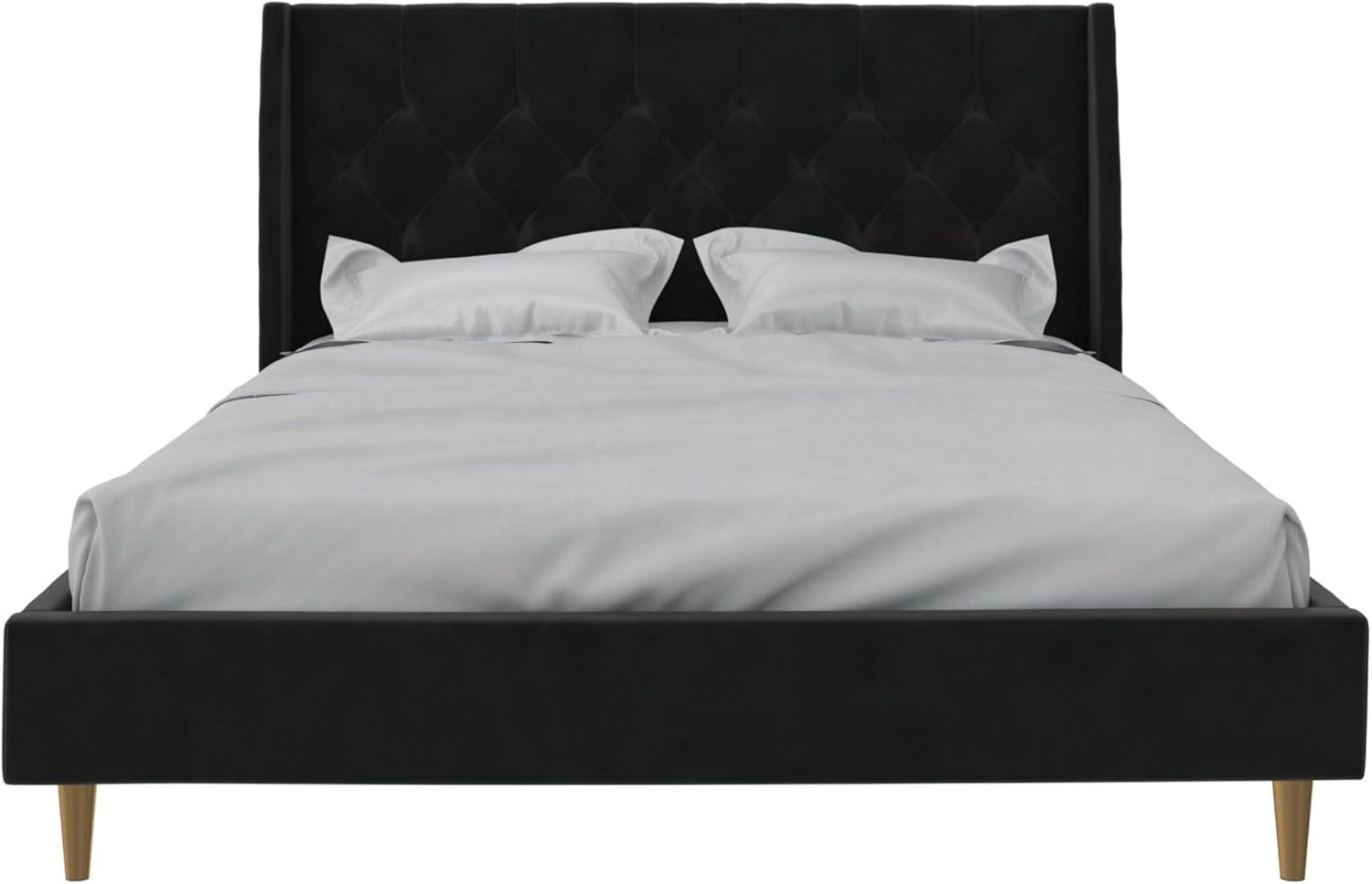 Her Majesty Upholstered Wingback Bed