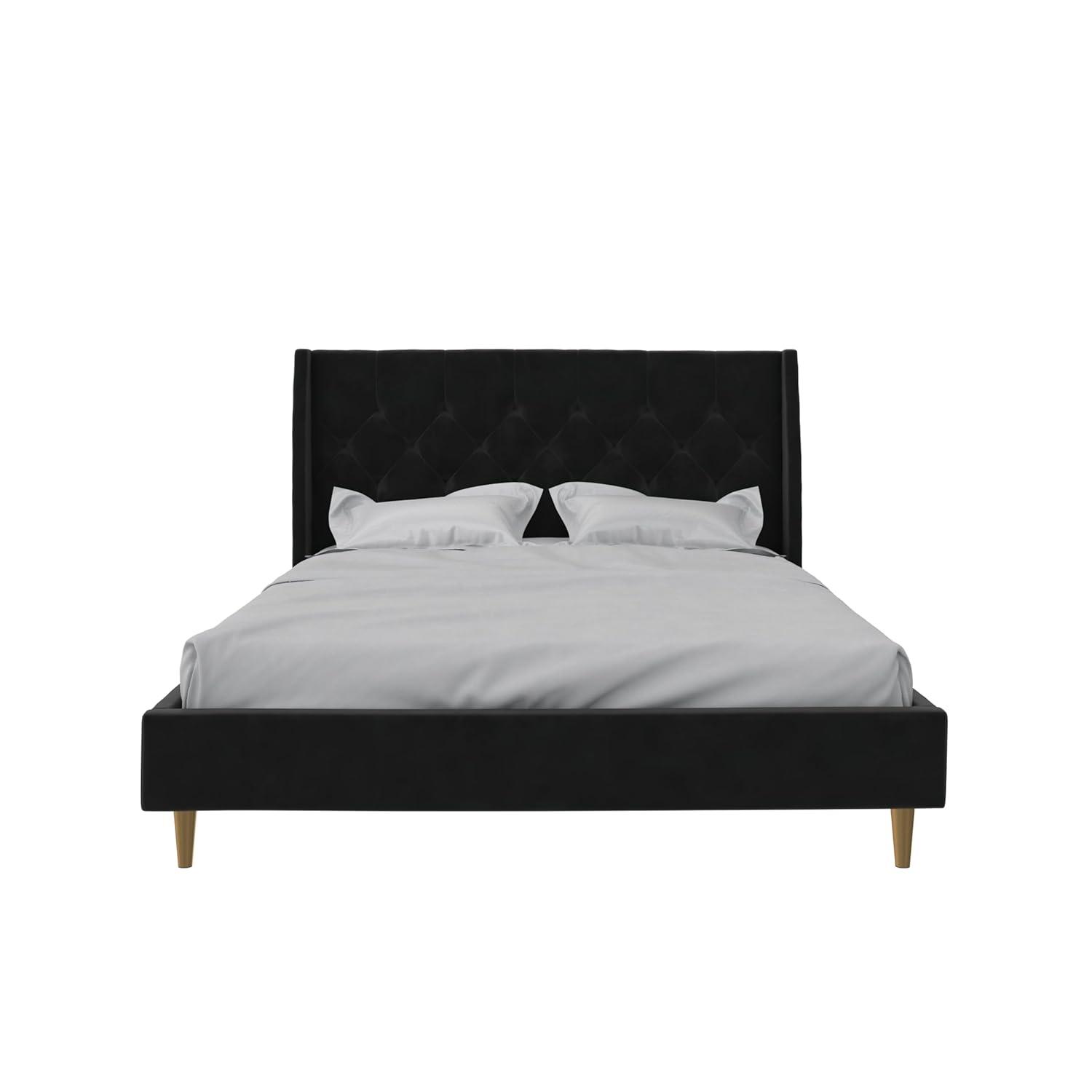 Her Majesty Upholstered Wingback Bed