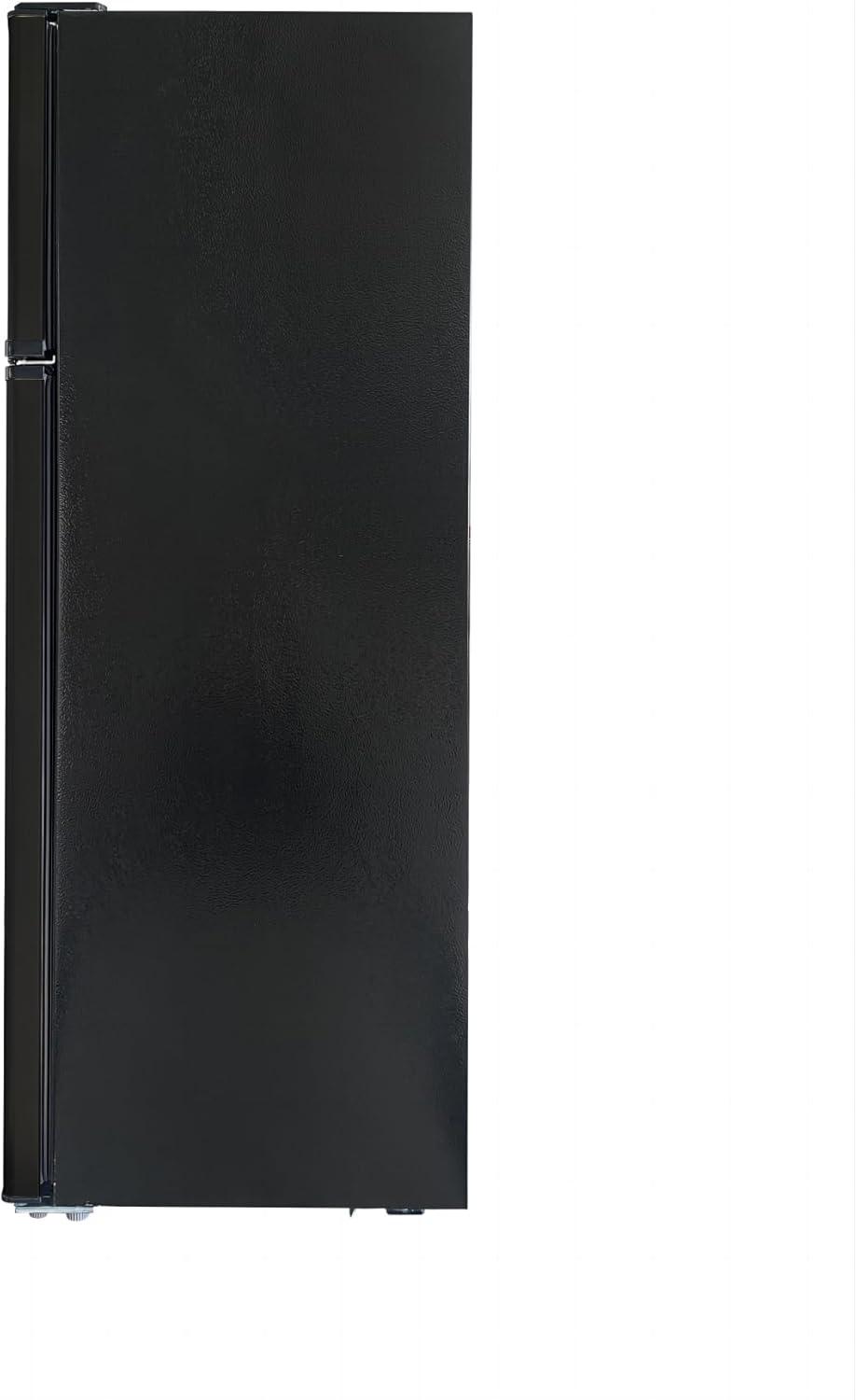 ARCTIC CHEF Reversible Hinged 75 Cu Ft 2-Door Top Freezer Refrigerator Black