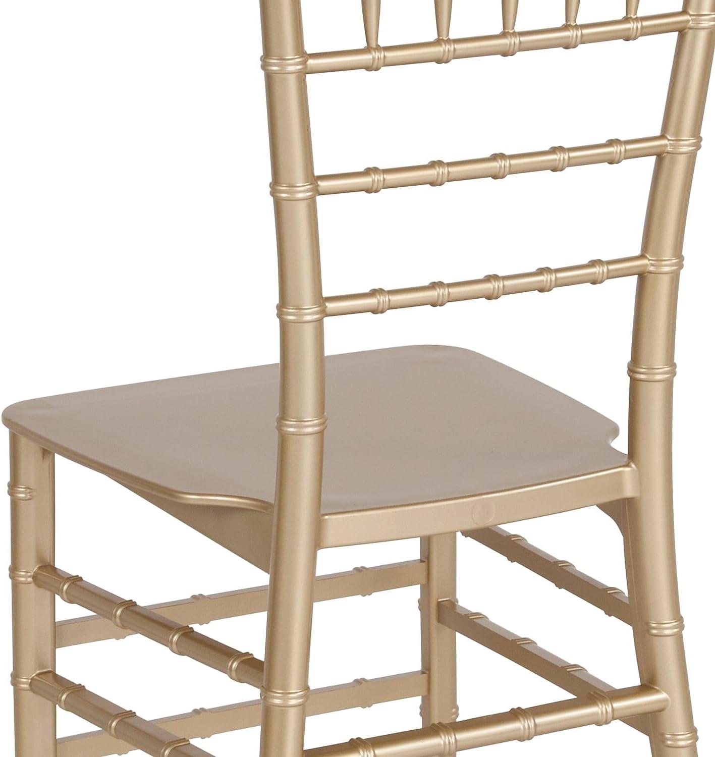 Elegant Gold Resin Chiavari Stackable Chair for Events