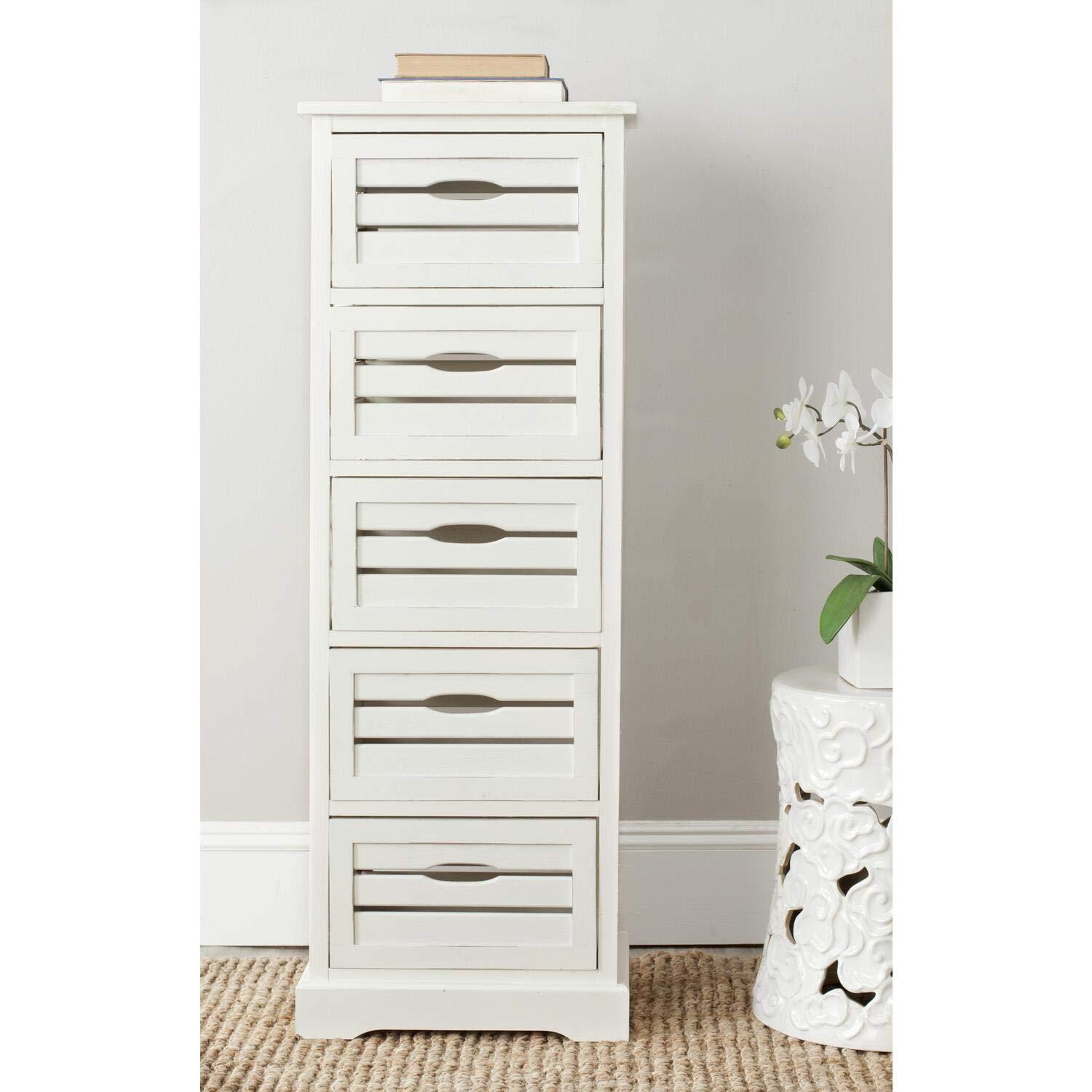 Samara 5 Drawer Cabinet - AMH5714 - Dark Cherry - Safavieh Couture
