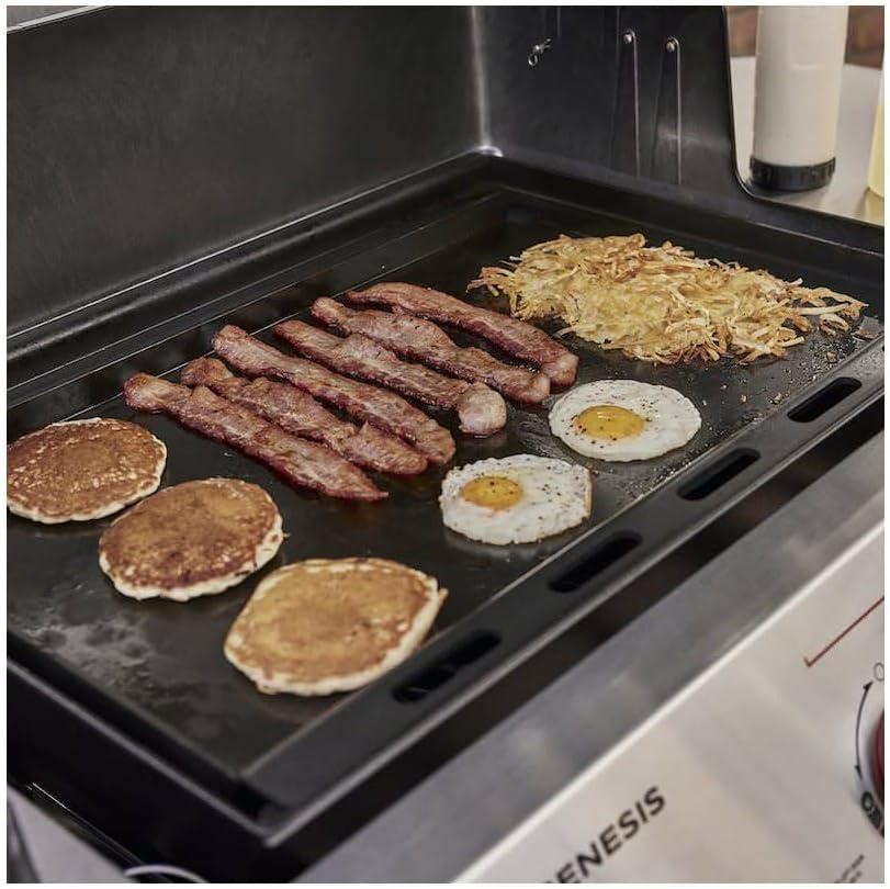 Black Carbon Steel Rust-Resistant Griddle Insert for Genesis 300 Series