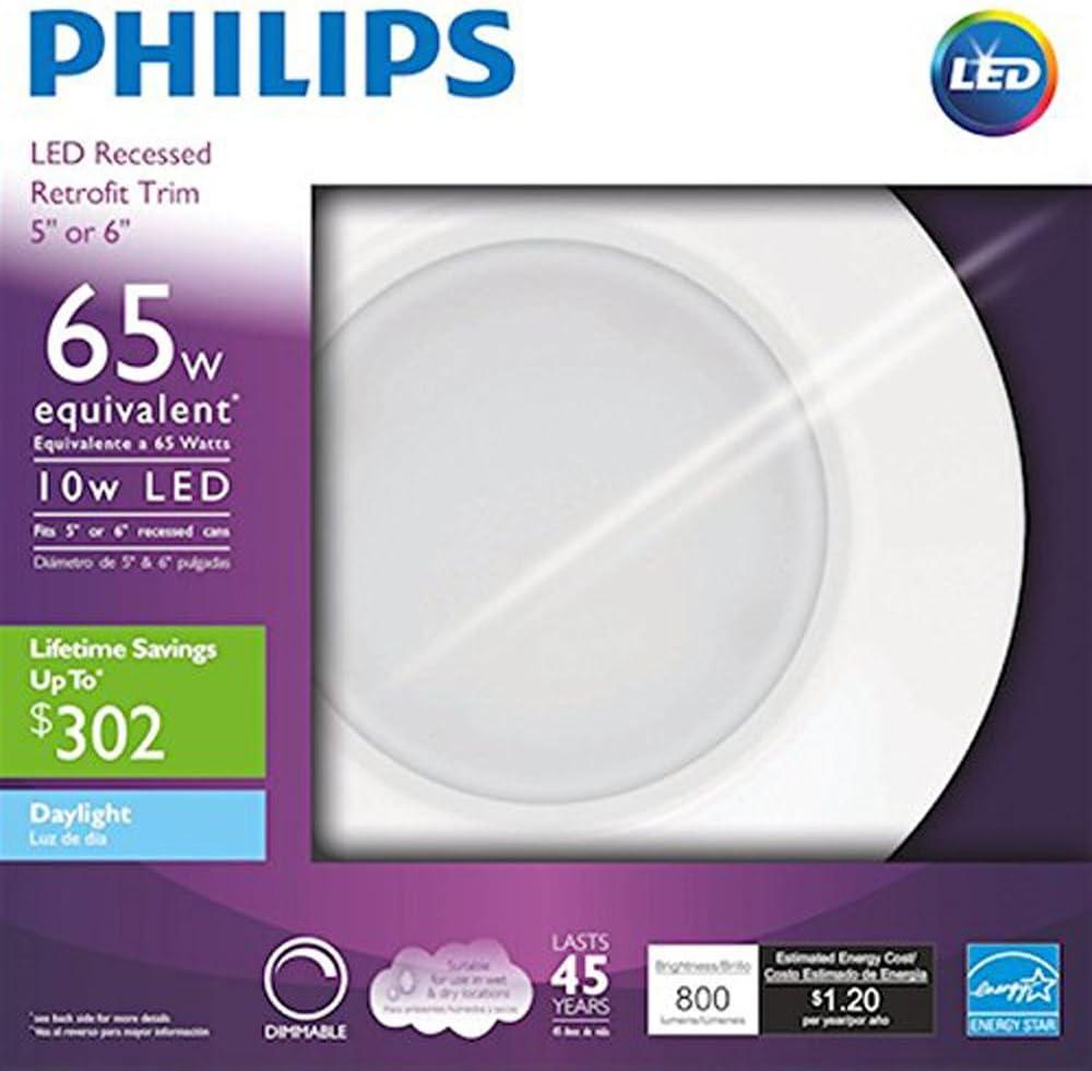 Adjustable White LED Recessed Downlight Fixture, 5-6"