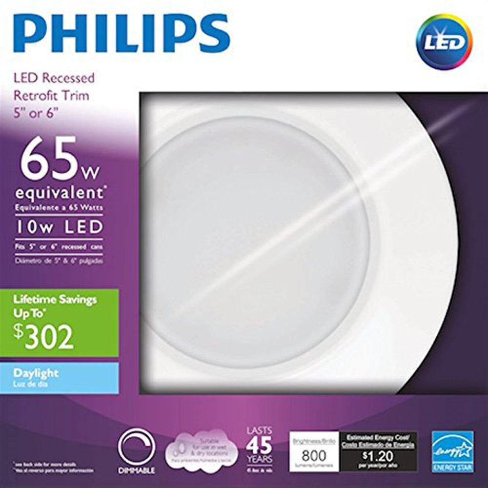 Adjustable White LED Recessed Downlight Fixture, 5-6"