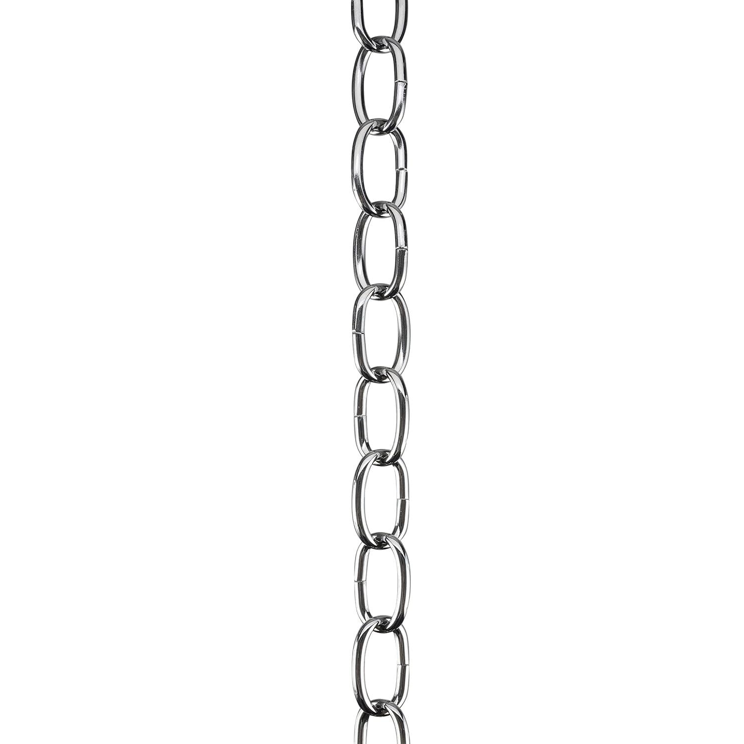 Aspen Creative 21110-51,Steel 10 Feet Heavy Duty Chain For Hanging Up Maximum Weight 40 Pounds-Lighting Fixture/Swag Light/Plant In Antique Brass.11 Gauge.