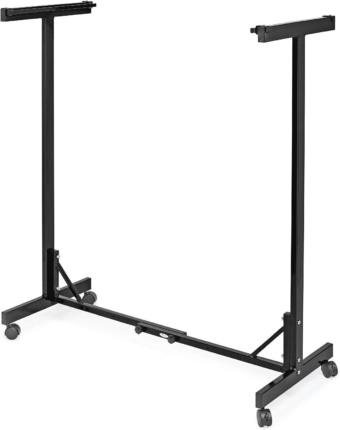 Adjustable Black Steel Mobile Blueprint Storage Rack with Wheels