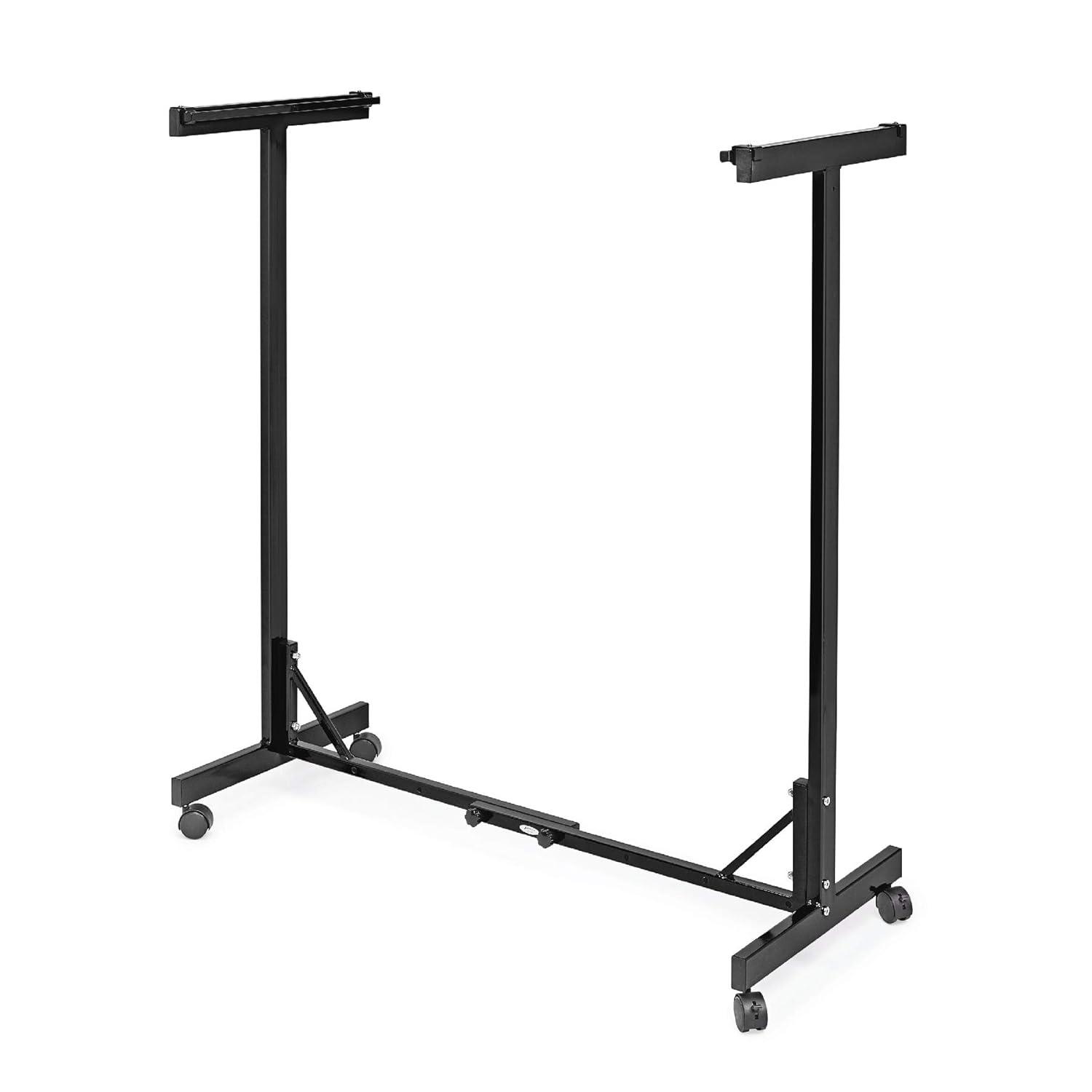 Adjustable Black Steel Mobile Blueprint Storage Rack with Wheels