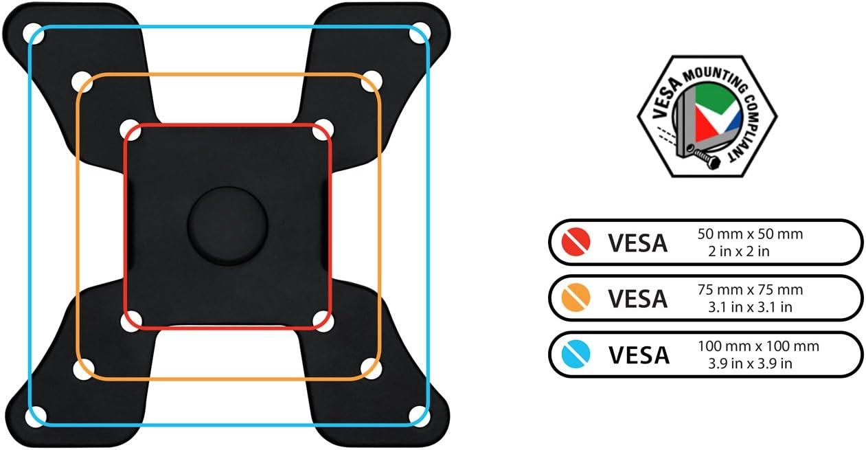 Mount-it Mount-It Full Motion Height Adjustable Single Monitor Arm Mount | Fits 13 - 30 in. Computer Screens