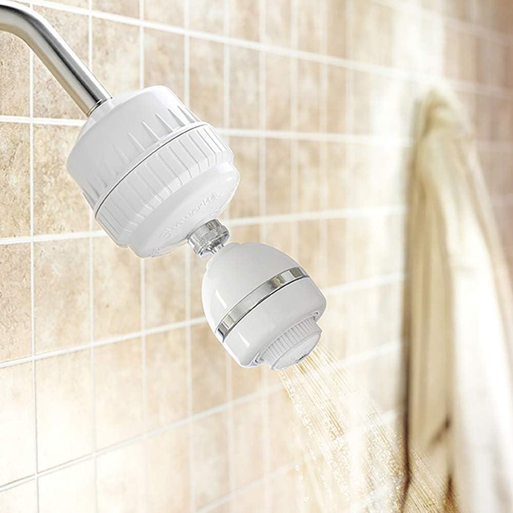 White Activated Carbon Shower Filtration System with Massage Head
