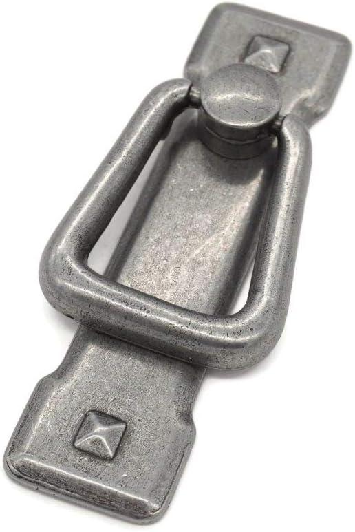 Pewter Zinc Alloy Vertical Drop Bail Cabinet Pull