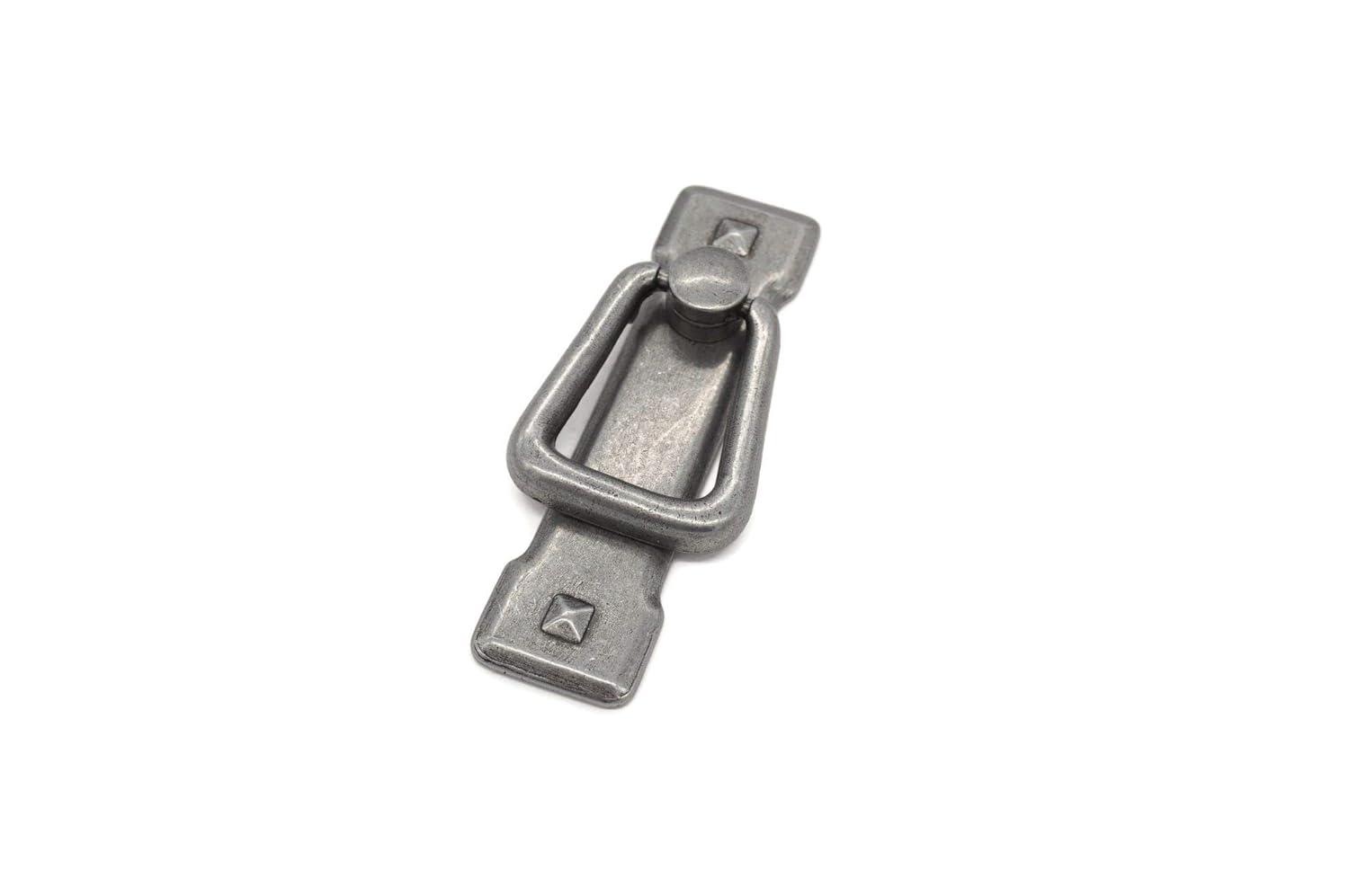 Pewter Zinc Alloy Vertical Drop Bail Cabinet Pull