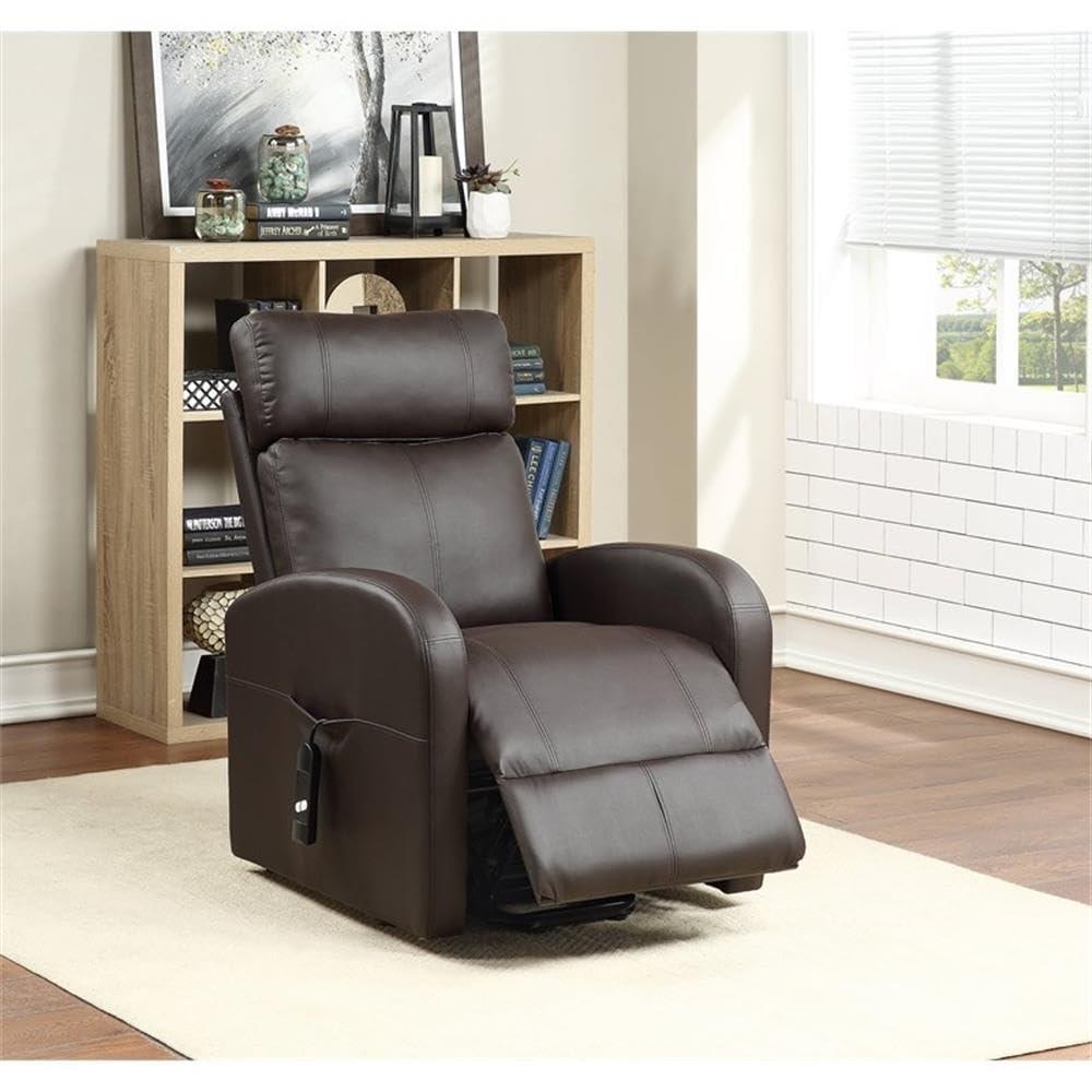 Ricardo 28.4" Wide Faux Leather Power Lift Assist Standard Recliner