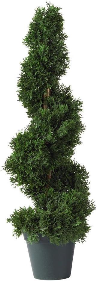 Nearly Natural 2ft. Cedar Spiral Artificial Tree (Indoor/Outdoor), Green