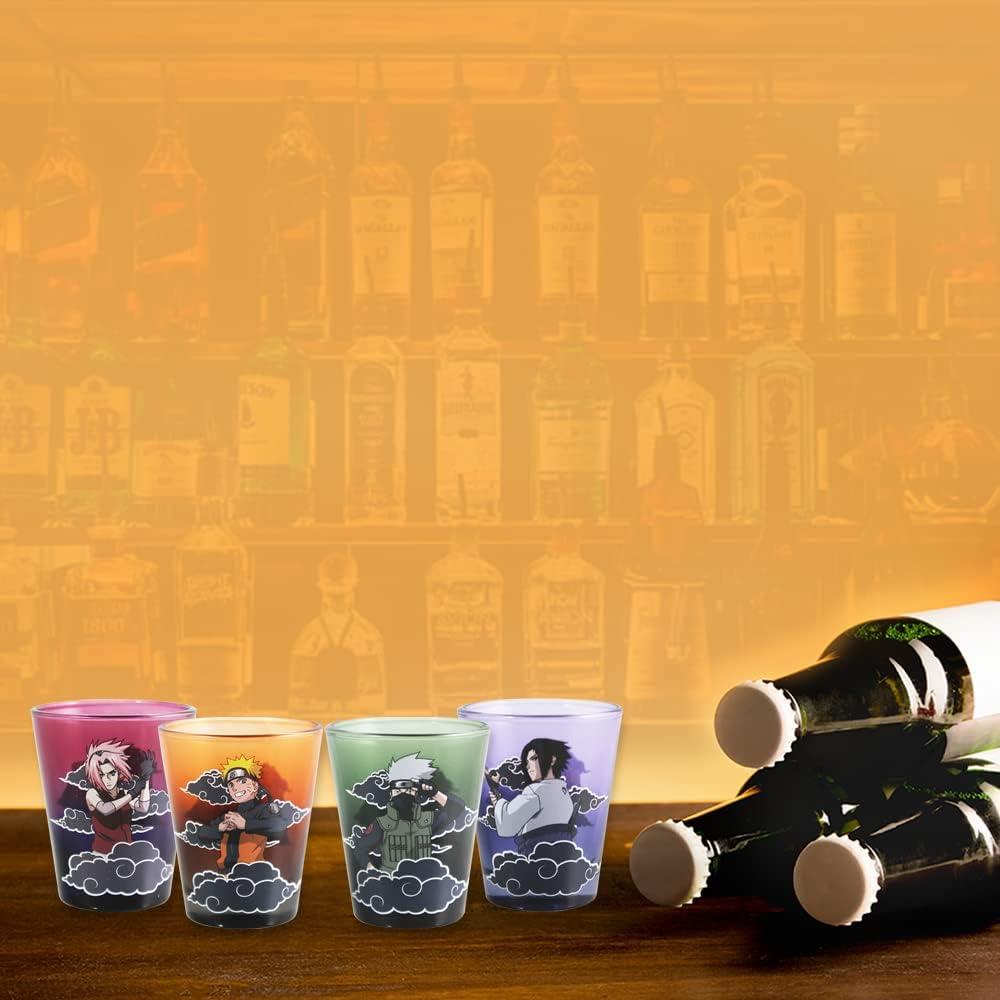 Just Funky Naruto Shippuden Team 7 Characters 2-Ounce Mini Shot Glasses | Set of 4