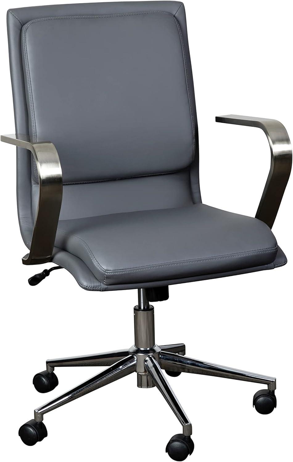 Flash Furniture Mid-Back Designer Upholstered Swivel Executive Office Chair with Armrests