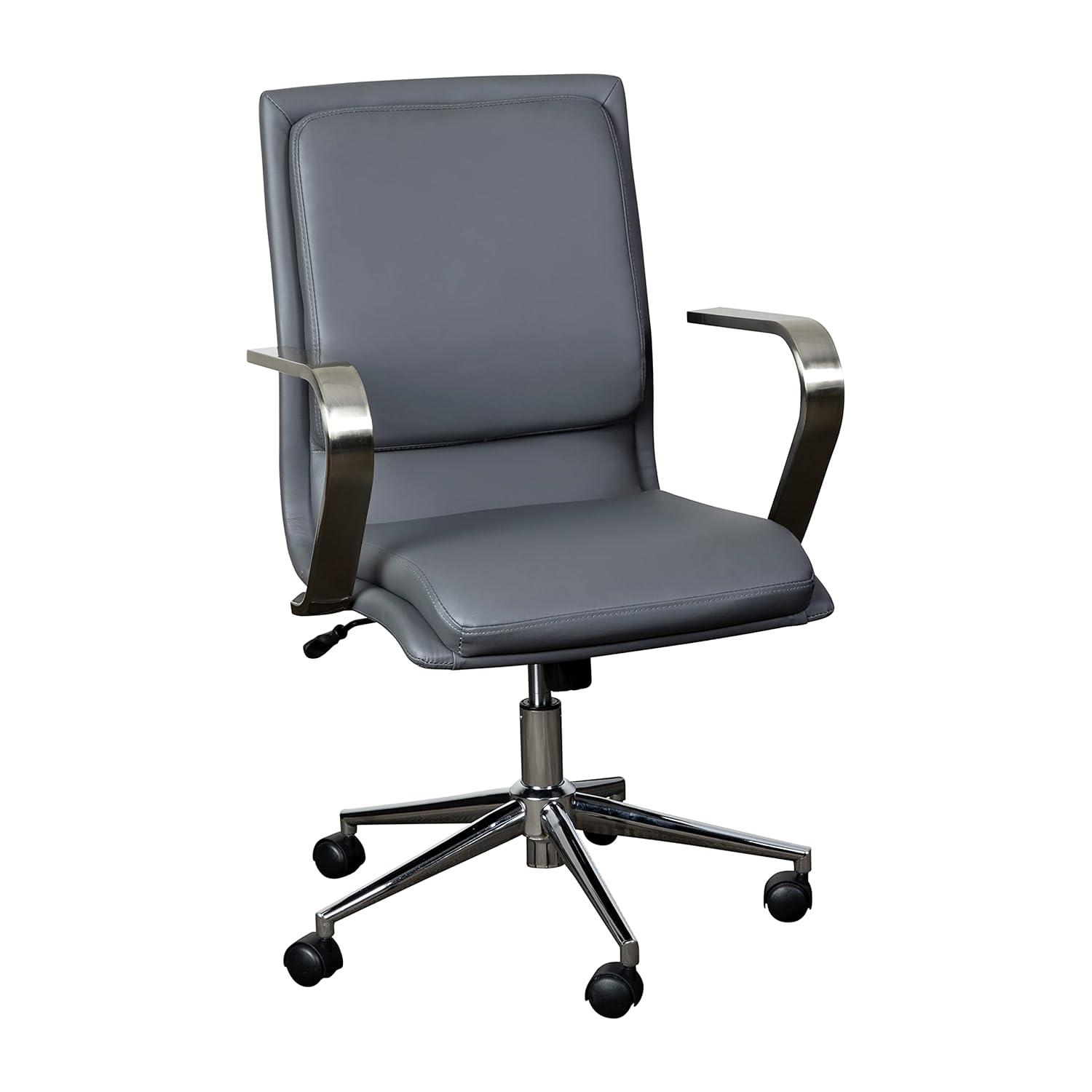 Flash Furniture Mid-Back Designer Upholstered Swivel Executive Office Chair with Armrests