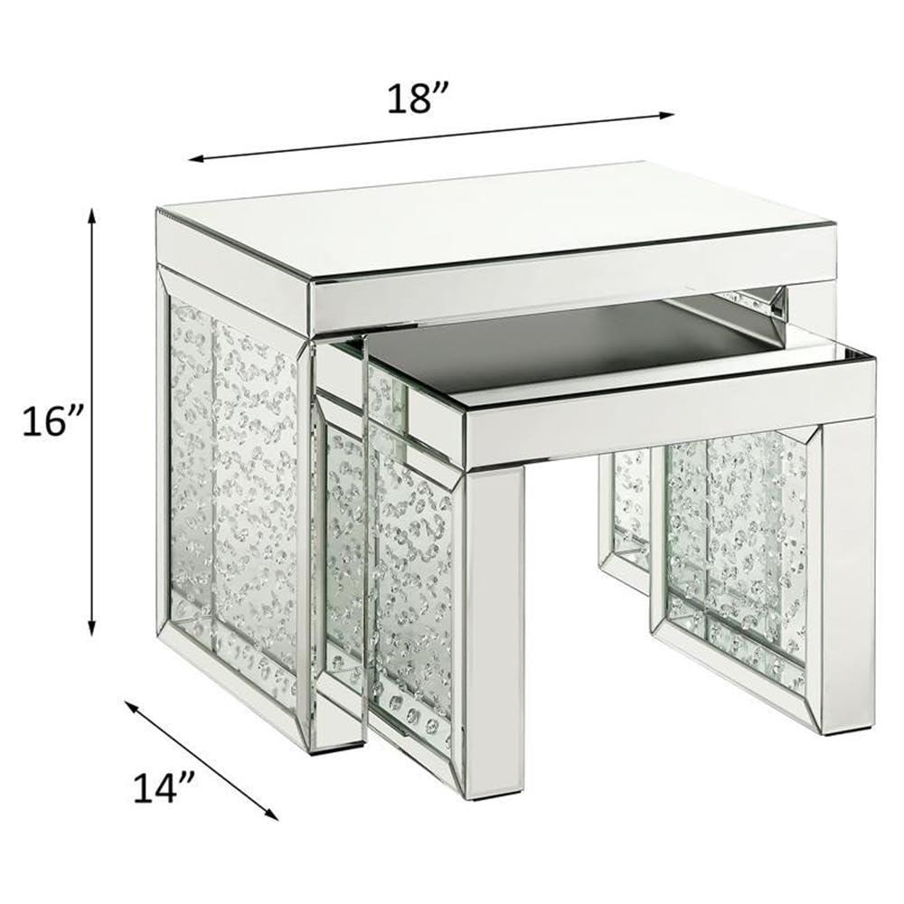 ACME Nysa Rectangular Accent Table in Mirrored