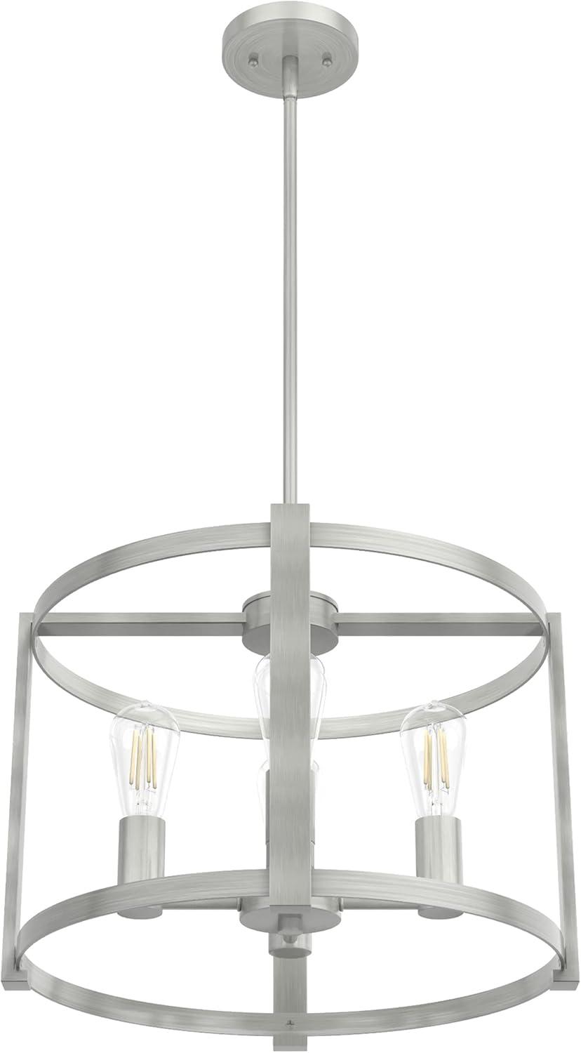 19134-Hunter Fans-Astwood 4-Light Chandelier In Caged Style-13 Inches Tall and 18 Inches Wide-Brushed Nickel Finish