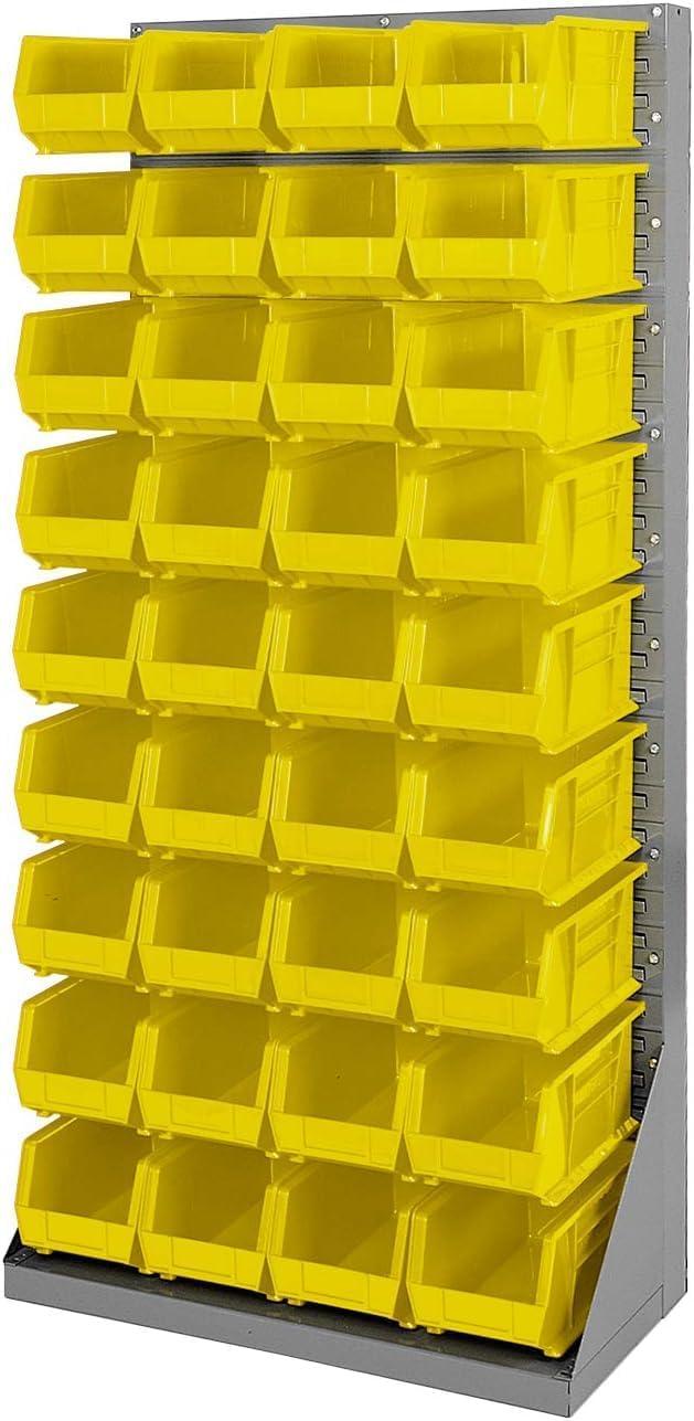 Yellow Stackable Plastic Storage Bin, 15 x 8 x 7 Inches