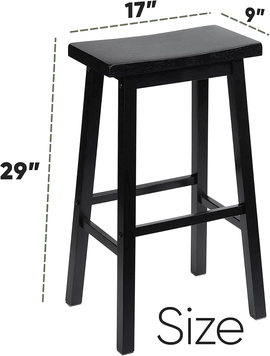 PJ Wood Classic Saddle-Seat 29 Inch Tall Kitchen Counter Stools