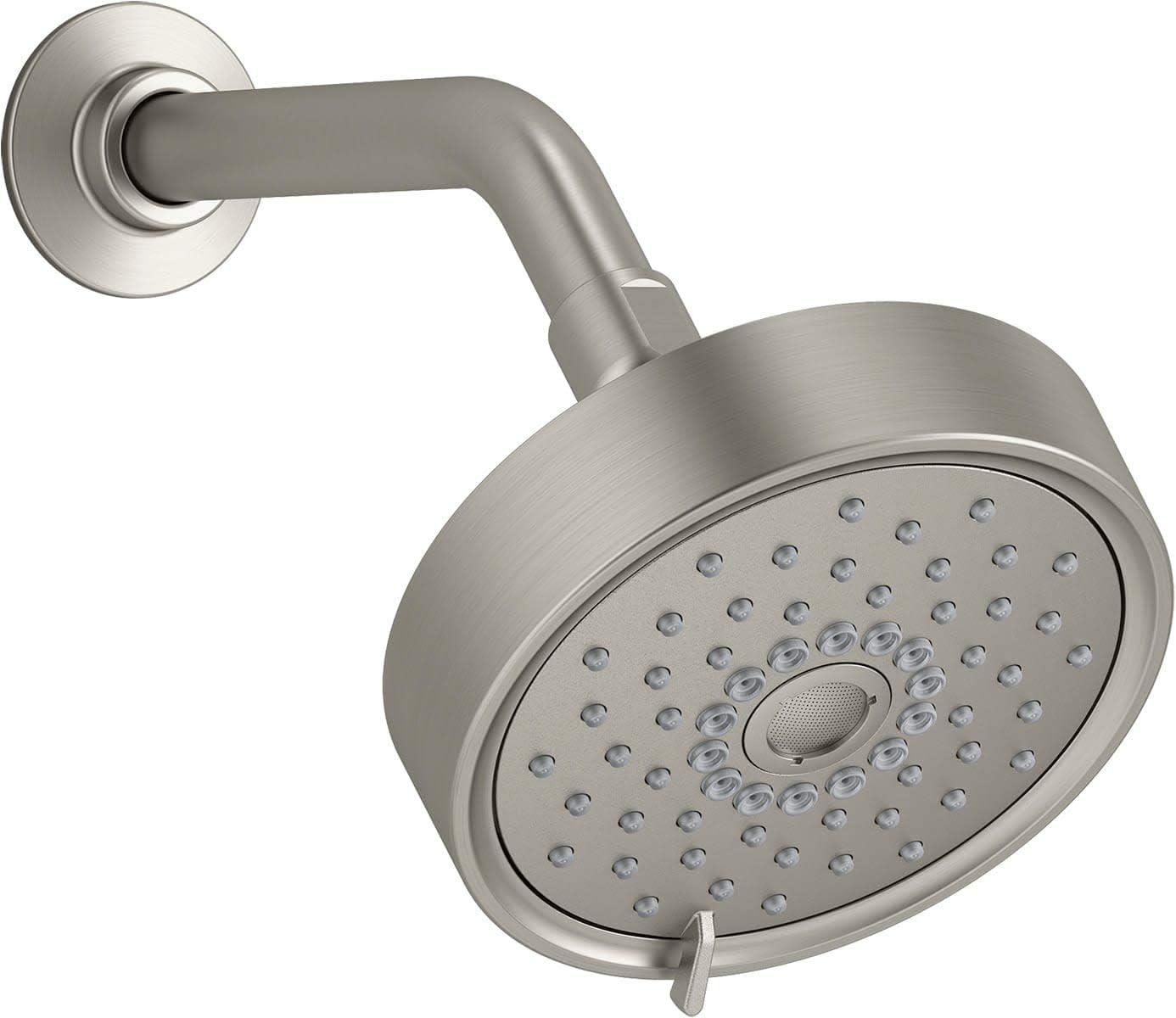 Kohler Purist 2.5 Gpm Multifunction Wall Mount Showerhead, Three Spray Settings, 5.5" High Pressure Spray Head