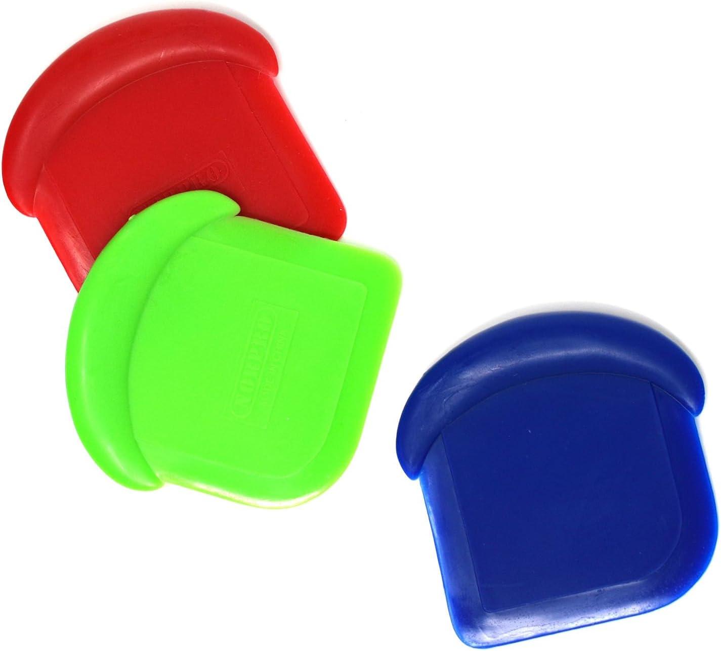 Norpro 3-Piece Red, Blue, Green Nylon Scraper Set