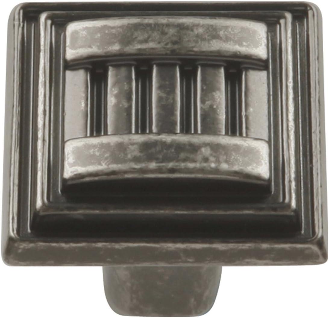 Sydney Black Nickel Square Cabinet Knob with Mounting Hardware