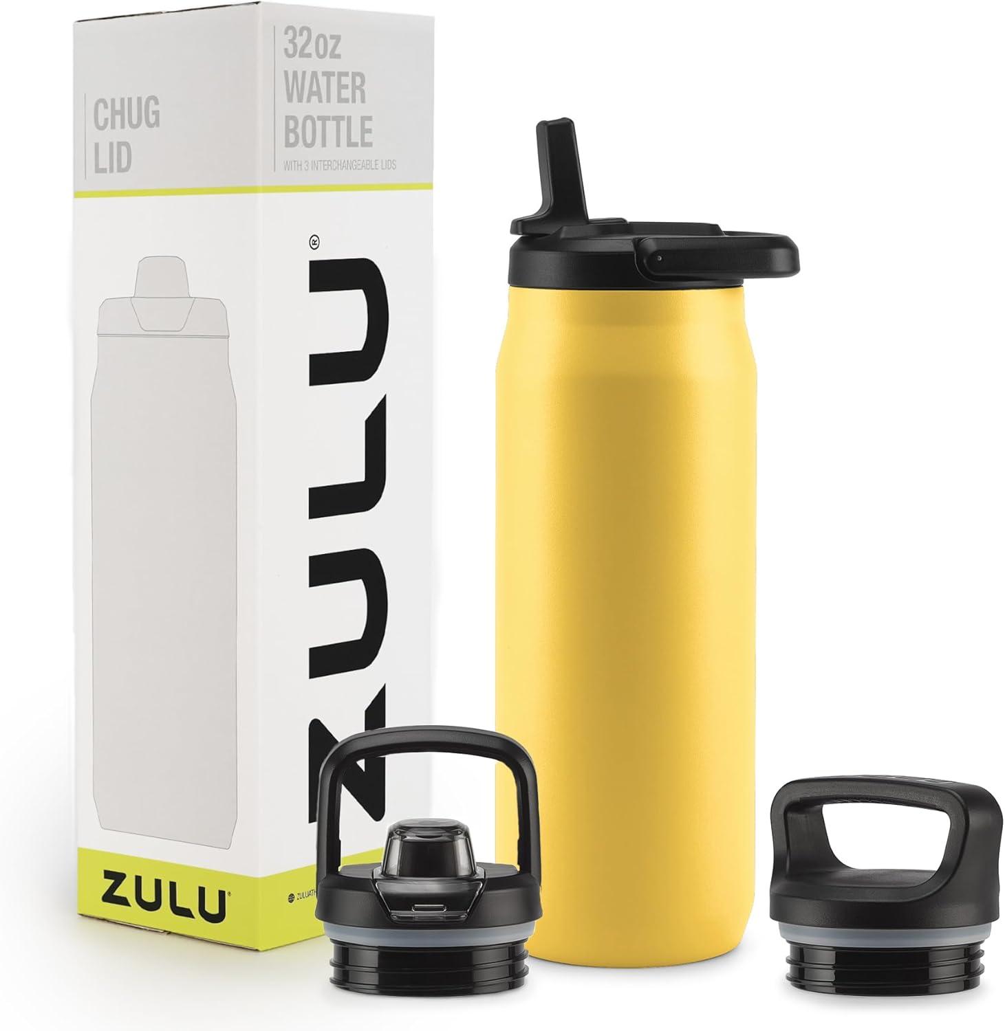 Zulu Base 32oz Stainless Steel Water Bottle - Yellow