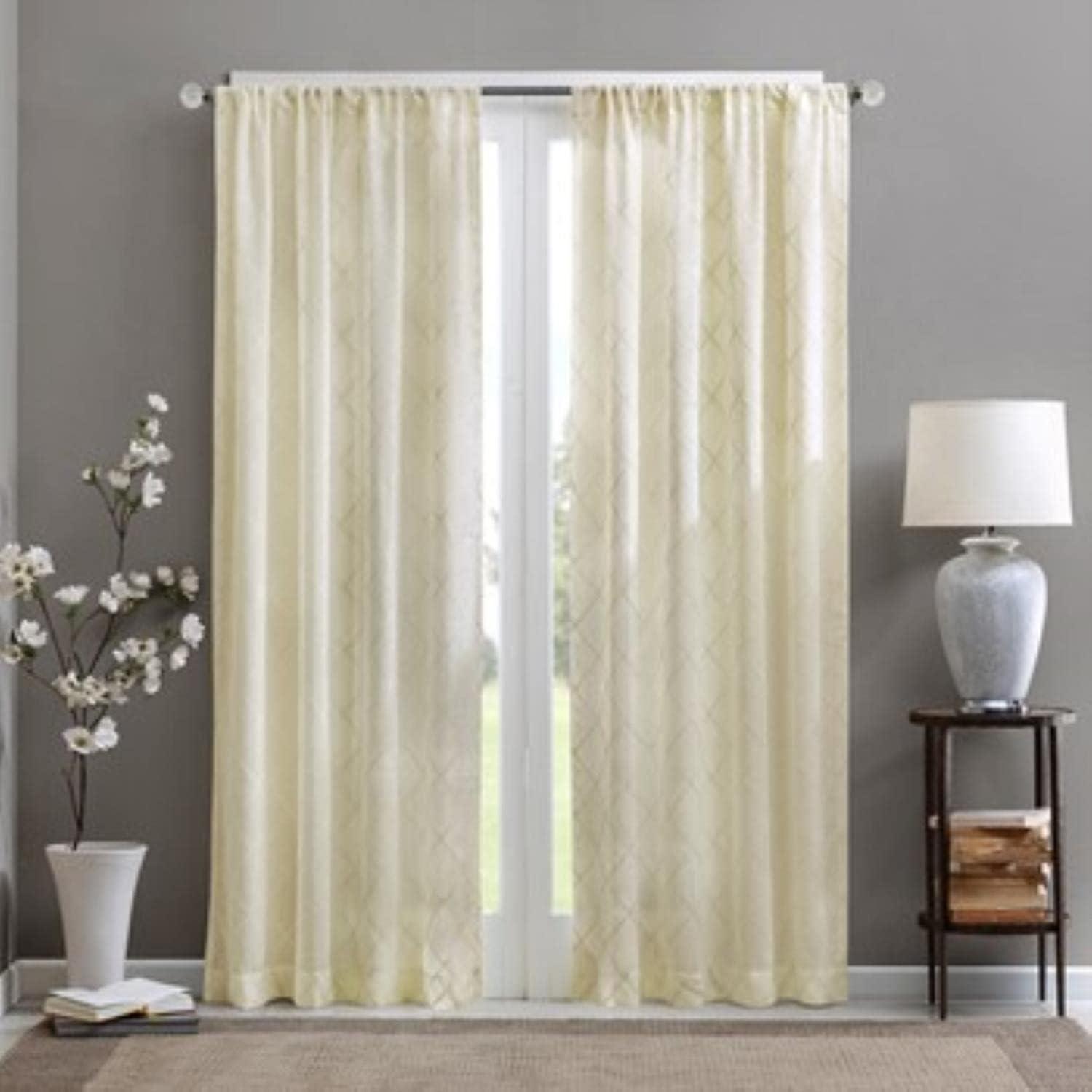 Nirod Diamond Sheer Window Curtain Panel